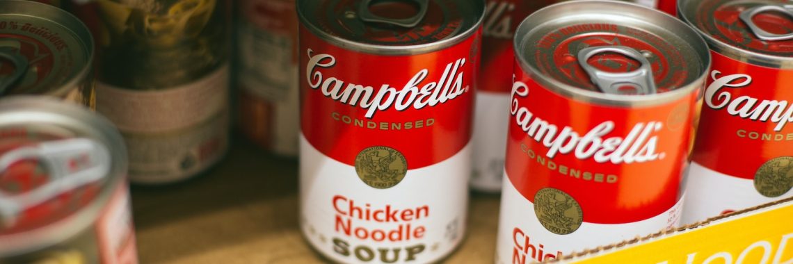 Campbells chicken noodle soup can lot